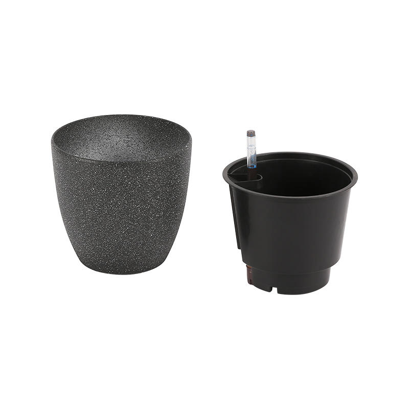 Model 1005ps european style desktop sand blast round Flower pot