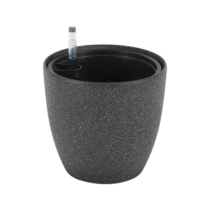 Model 1005ps european style desktop sand blast round Flower pot