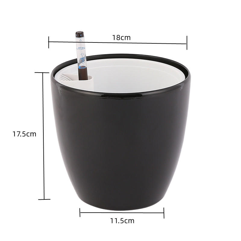 Model 1005K european style desktop glazed round Flower pot