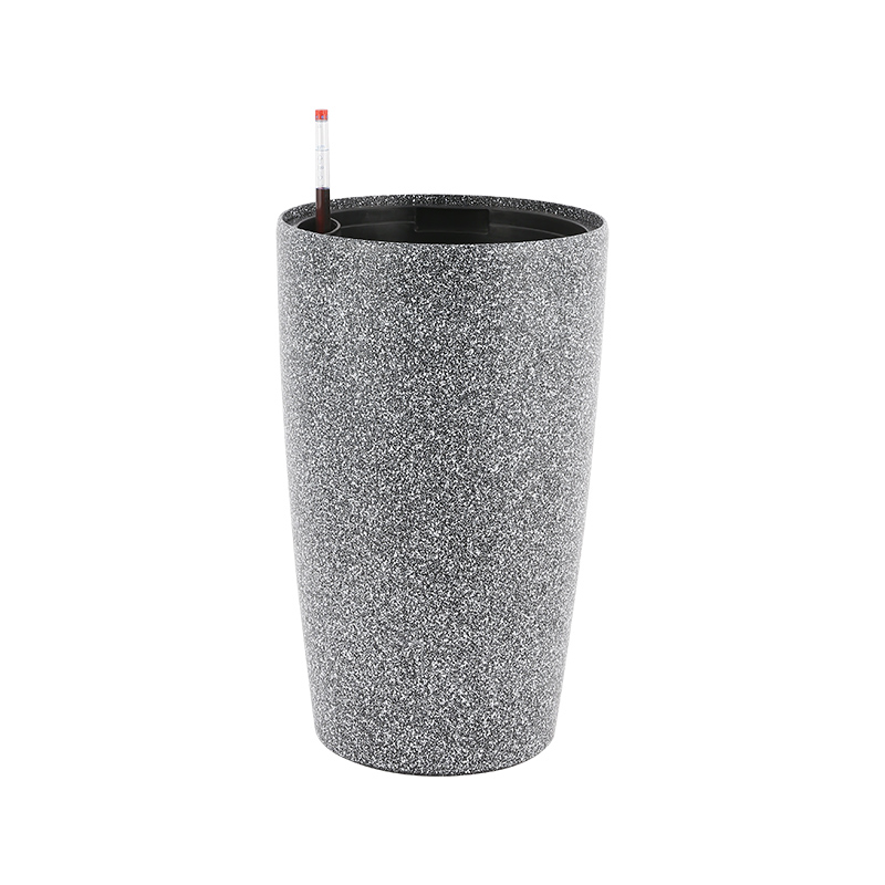 Model 7001T round plastic pp granite self watering plant flower pot