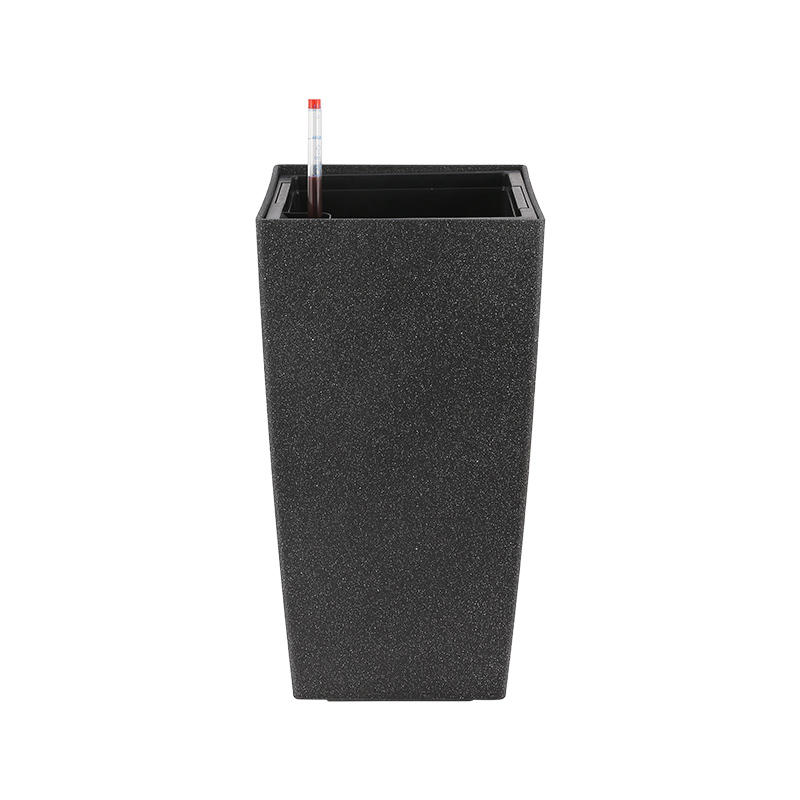 Model 8004ps tall square standing plastic self watering flower pot